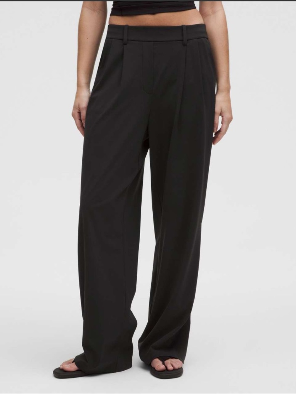 lululemon athletica Wide-Leg High-Rise Trouser - Black